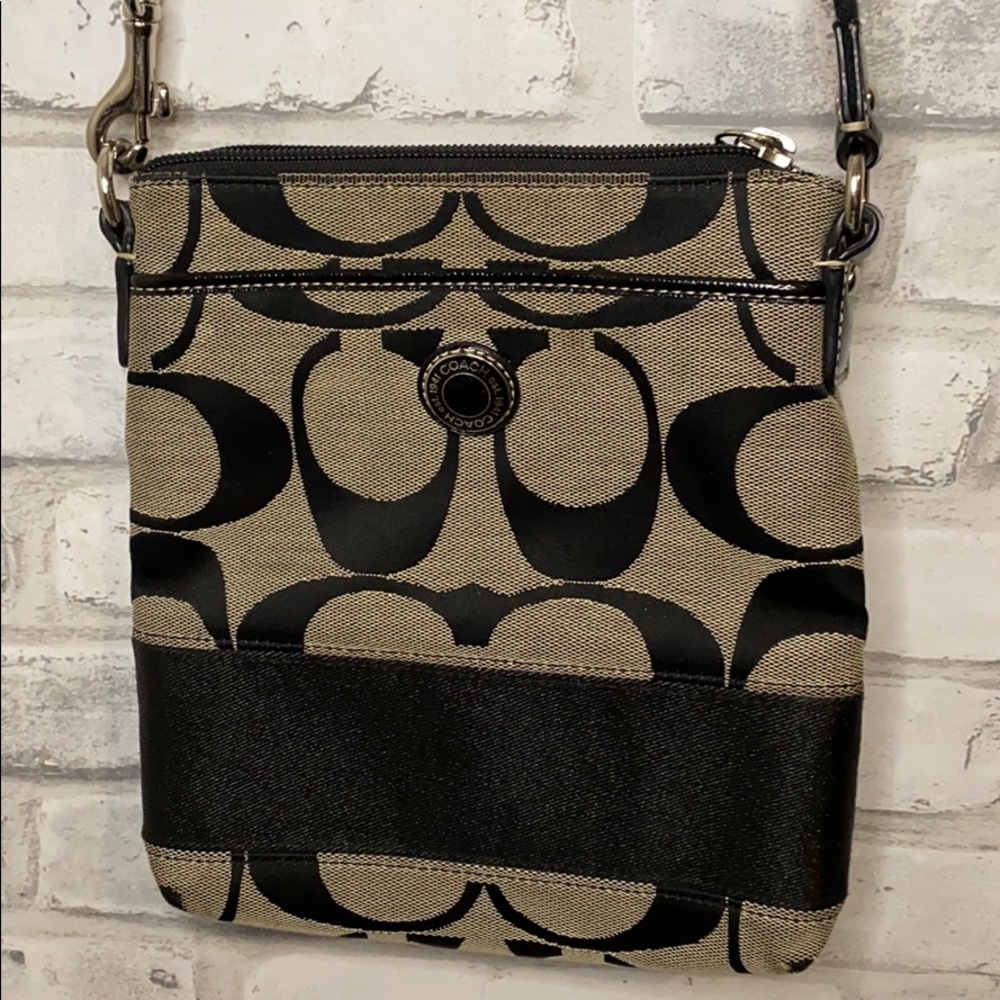Black and Tan coach crossbody